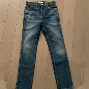 Re/Done Women's Slim Blue Jeans